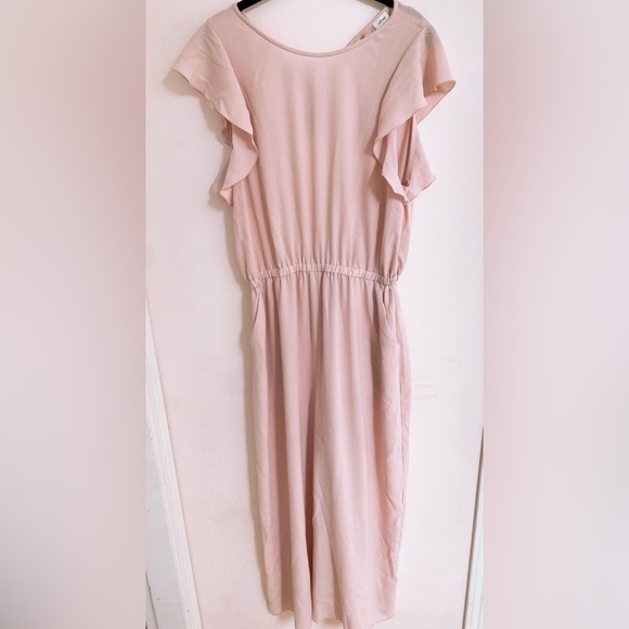 Aritzia Wilfred Fleurette Jumpsuit large open back - Picture 2 of 6